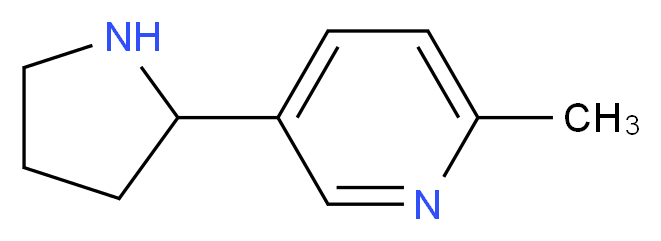 2-methyl-5-(pyrrolidin-2-yl)pyridine_分子结构_CAS_90872-72-3