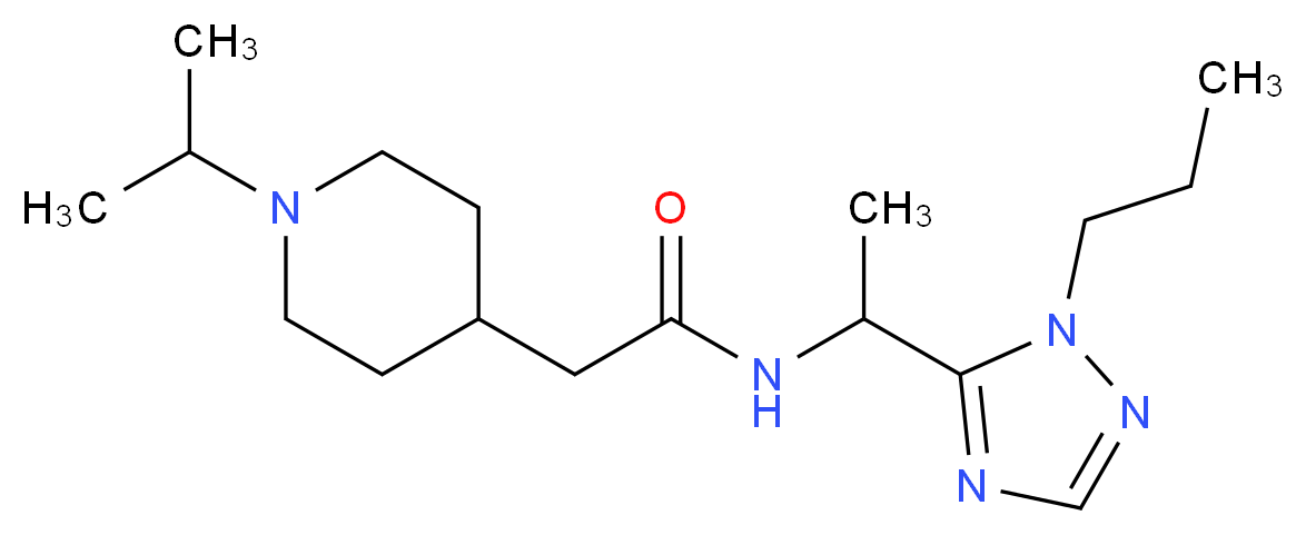 2-(1-isopropyl-4-piperidinyl)-N-[1-(1-propyl-1H-1,2,4-triazol-5-yl)ethyl]acetamide_分子结构_CAS_)