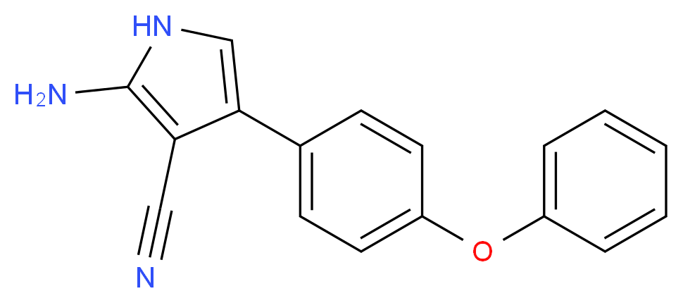 2-amino-4-(4-phenoxyphenyl)-1H-pyrrole-3-carbonitrile_分子结构_CAS_1199589-61-1