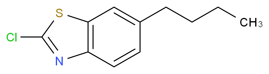 6-butyl-2-chloro-1,3-benzothiazole_分子结构_CAS_156246-16-1)