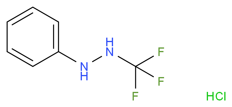 1-phenyl-2-(trifluoromethyl)hydrazine hydrochloride_分子结构_CAS_3107-34-4