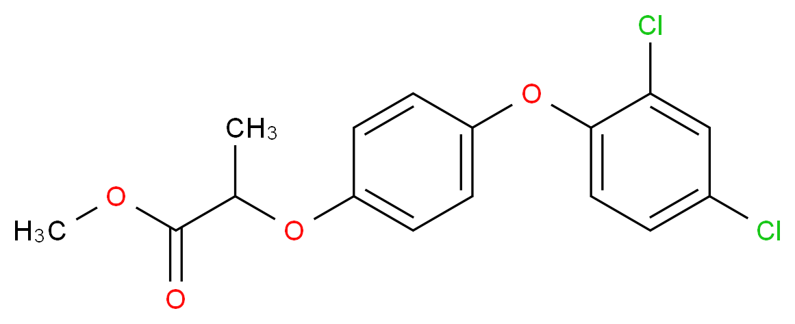 methyl 2-[4-(2,4-dichlorophenoxy)phenoxy]propanoate_分子结构_CAS_51338-27-3