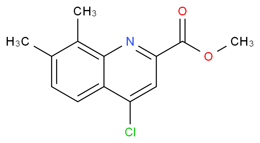 methyl 4-chloro-7,8-dimethylquinoline-2-carboxylate_分子结构_CAS_1133115-70-4