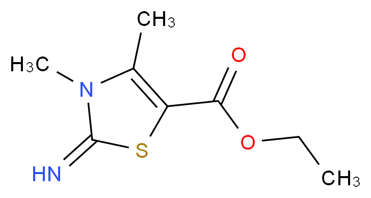 ethyl 2-imino-3,4-dimethyl-2,3-dihydro-1,3-thiazole-5-carboxylate_分子结构_CAS_57591-82-9