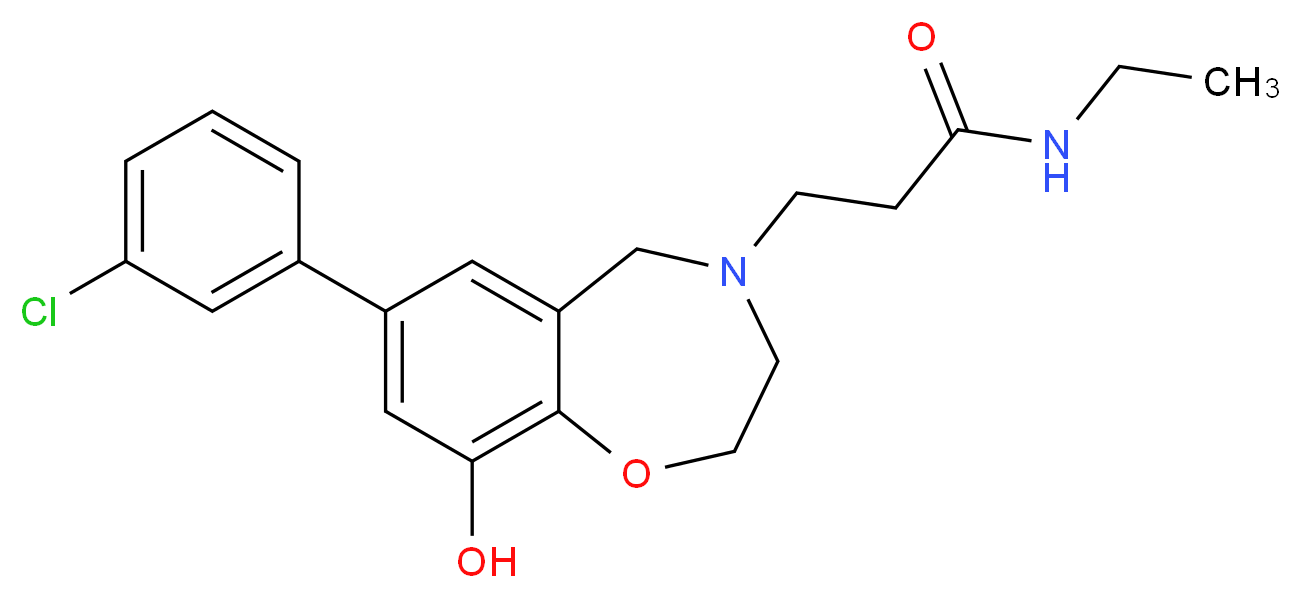 3-[7-(3-chlorophenyl)-9-hydroxy-2,3-dihydro-1,4-benzoxazepin-4(5H)-yl]-N-ethylpropanamide_分子结构_CAS_)