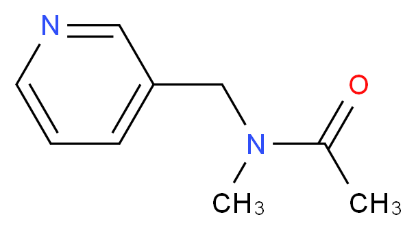 N-methyl-N-(pyridin-3-ylmethyl)acetamide_分子结构_CAS_69966-50-3