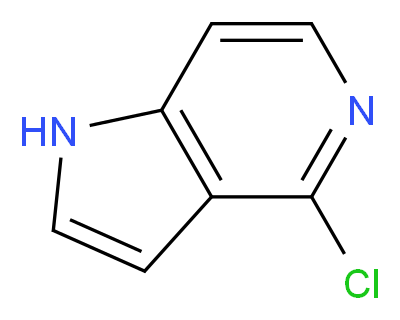 4-chloro-1H-pyrrolo[3,2-c]pyridine_分子结构_CAS_60290-21-3