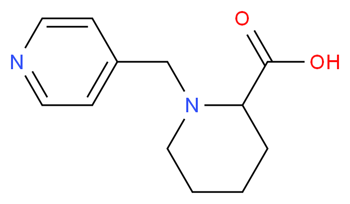 1-(pyridin-4-ylmethyl)piperidine-2-carboxylic acid_分子结构_CAS_1024612-64-3