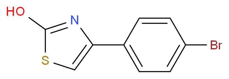 4-(4-溴苯基)-2-羟基噻唑_分子结构_CAS_3884-34-2)