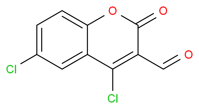 4,6-dichloro-2-oxo-2H-chromene-3-carbaldehyde_分子结构_CAS_51069-87-5