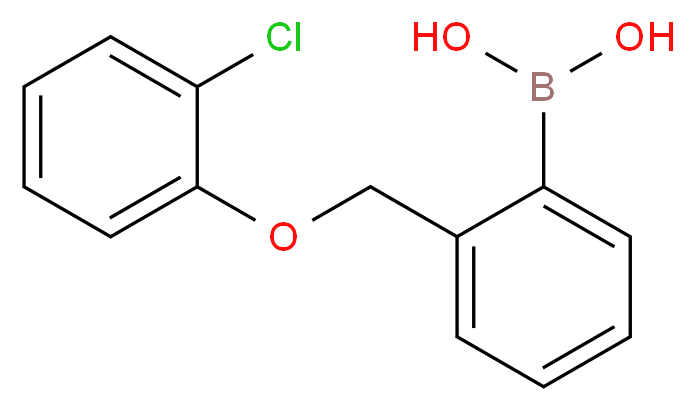 [2-(2-chlorophenoxymethyl)phenyl]boronic acid_分子结构_CAS_1256358-68-5