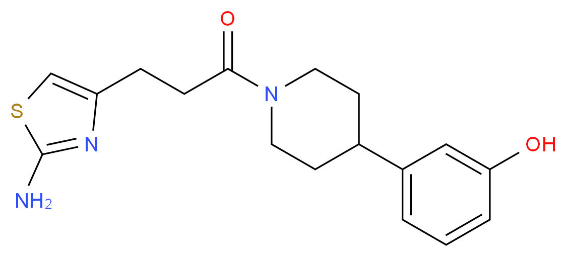 3-{1-[3-(2-amino-1,3-thiazol-4-yl)propanoyl]piperidin-4-yl}phenol_分子结构_CAS_)