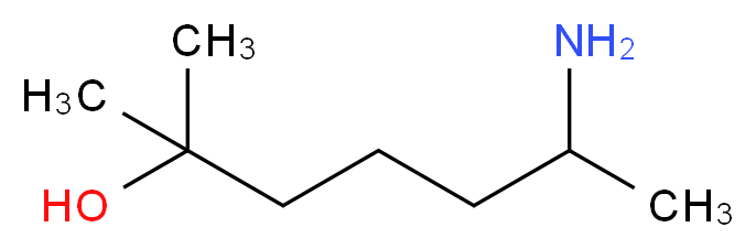 6-amino-2-methylheptan-2-ol_分子结构_CAS_372-66-7