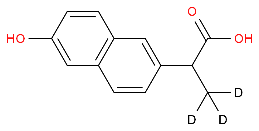 2-(6-hydroxynaphthalen-2-yl)(3,3,3-<sup>2</sup>H<sub>3</sub>)propanoic acid_分子结构_CAS_1122399-99-8