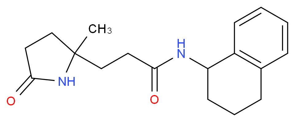 3-(2-methyl-5-oxo-2-pyrrolidinyl)-N-(1,2,3,4-tetrahydro-1-naphthalenyl)propanamide_分子结构_CAS_)