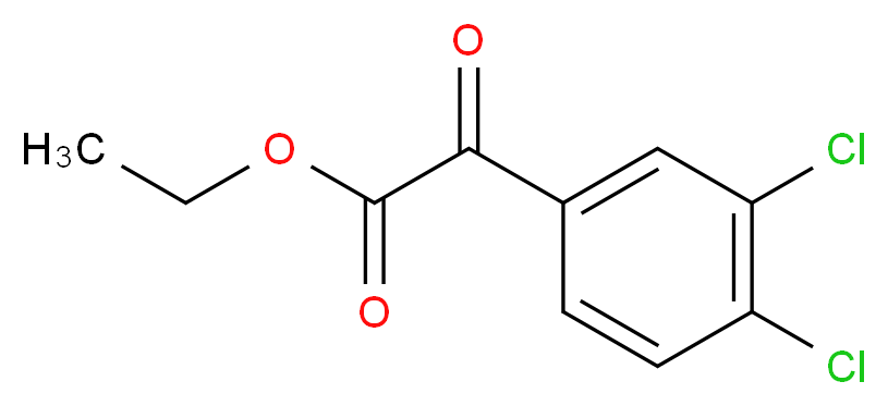 Ethyl 3,4-dichlorophenylglyoxylate_分子结构_CAS_34966-52-4)