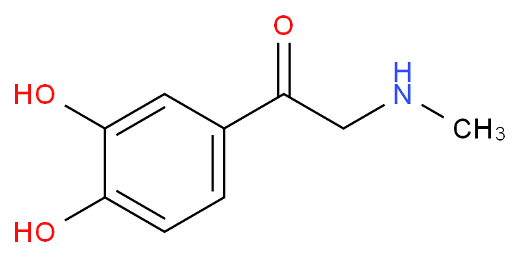 1-(3,4-dihydroxyphenyl)-2-(methylamino)ethan-1-one_分子结构_CAS_99-45-6