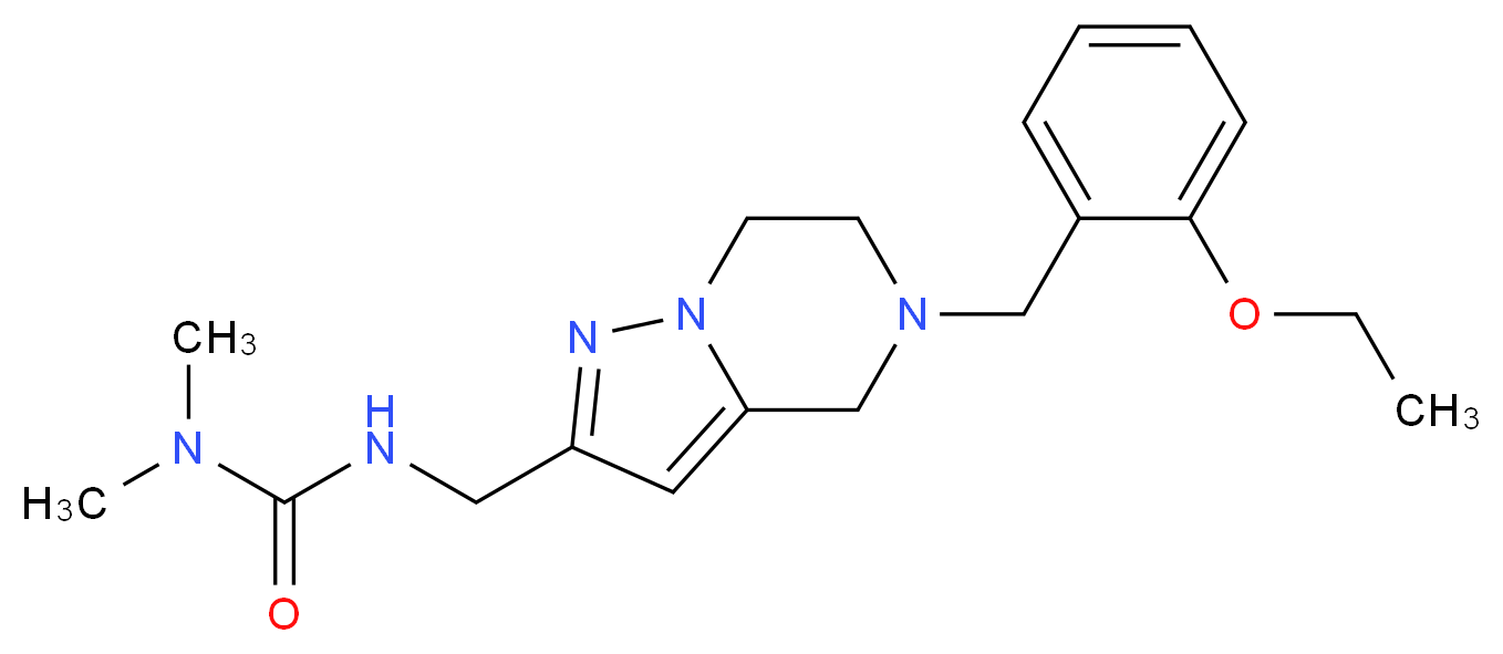 N'-{[5-(2-ethoxybenzyl)-4,5,6,7-tetrahydropyrazolo[1,5-a]pyrazin-2-yl]methyl}-N,N-dimethylurea_分子结构_CAS_)