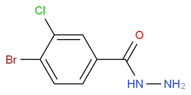 4-Bromo-3-chlorobenzhydrazide_分子结构_CAS_148993-19-5)