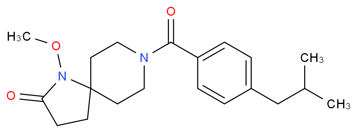8-(4-isobutylbenzoyl)-1-methoxy-1,8-diazaspiro[4.5]decan-2-one_分子结构_CAS_)