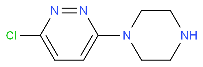 3-chloro-6-(piperazin-1-yl)pyridazine_分子结构_CAS_56392-83-7