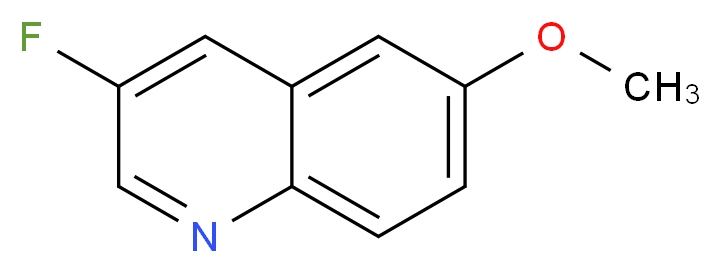 3-fluoro-6-methoxyquinoline_分子结构_CAS_426842-85-5)