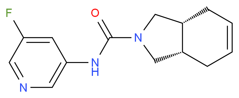 (3aR*,7aS*)-N-(5-fluoropyridin-3-yl)-1,3,3a,4,7,7a-hexahydro-2H-isoindole-2-carboxamide_分子结构_CAS_)