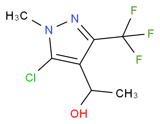 1-[5-Chloro-1-methyl-3-(trifluoromethyl)-1H-pyrazol-4-yl]-1-ethanol_分子结构_CAS_)
