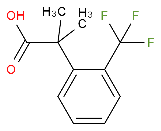 2-methyl-2-[2-(trifluoromethyl)phenyl]propanoic acid_分子结构_CAS_1220019-86-2