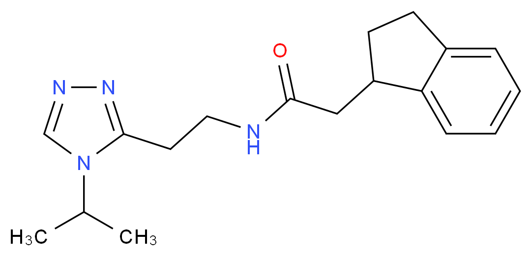 2-(2,3-dihydro-1H-inden-1-yl)-N-[2-(4-isopropyl-4H-1,2,4-triazol-3-yl)ethyl]acetamide_分子结构_CAS_)