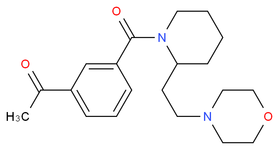 1-[3-({2-[2-(4-morpholinyl)ethyl]-1-piperidinyl}carbonyl)phenyl]ethanone_分子结构_CAS_)