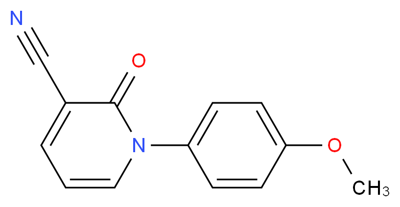 1,2-Dihydro-1-(4-methoxyphenyl)-2-oxopyridine-3-carbonitrile 96%_分子结构_CAS_929000-87-3)