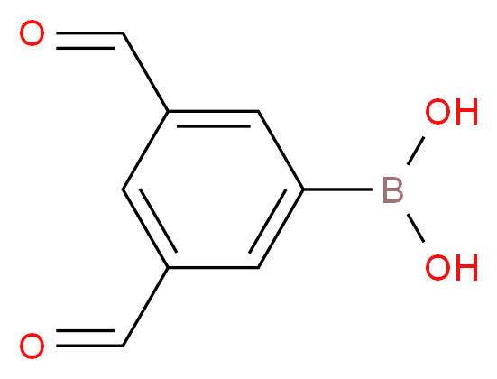 3,5-二甲酰基苯基硼酸_分子结构_CAS_480424-62-2)