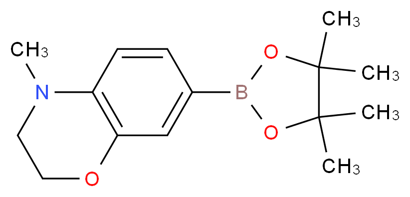 4-methyl-7-(4,4,5,5-tetramethyl-1,3,2-dioxaborolan-2-yl)-3,4-dihydro-2H-1,4-benzoxazine_分子结构_CAS_519054-54-7)