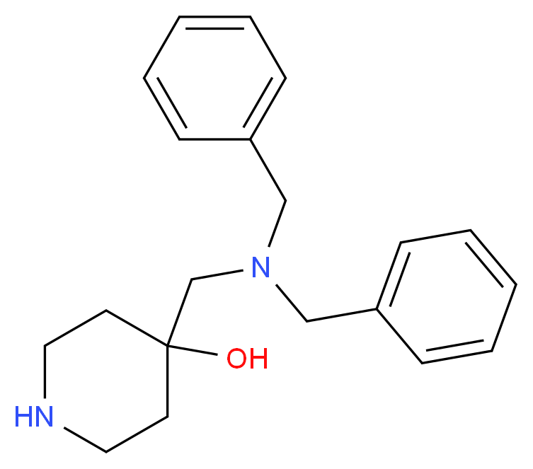 4-[(Dibenzylamino)methyl]-4-piperidinol_分子结构_CAS_)
