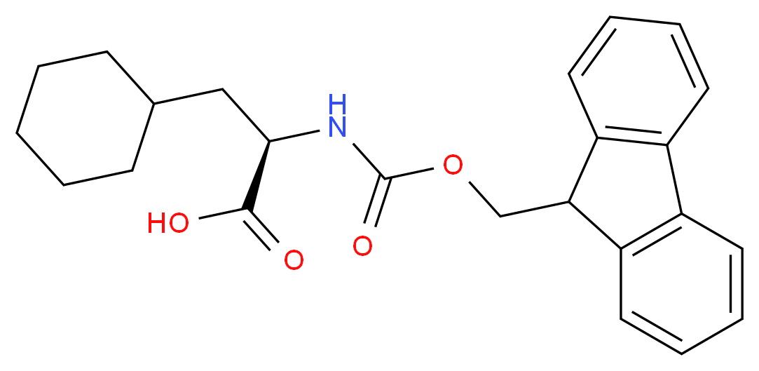 (2R)-3-cyclohexyl-2-{[(9H-fluoren-9-ylmethoxy)carbonyl]amino}propanoic acid_分子结构_CAS_144701-25-7