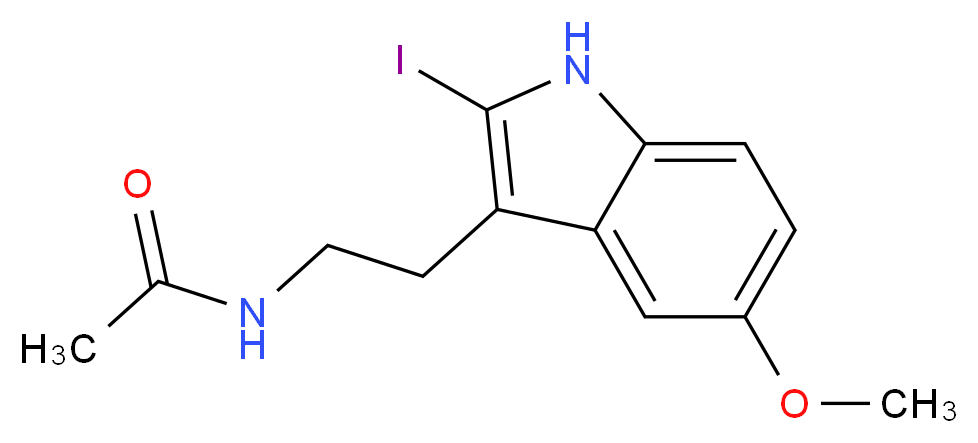 N-[2-(2-iodo-5-methoxy-1H-indol-3-yl)ethyl]acetamide_分子结构_CAS_93515-00-5