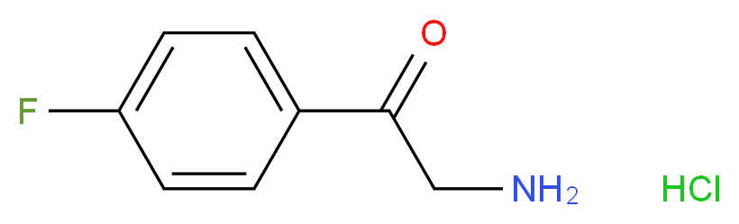 2-Amino-1-(4-fluorophenyl)-1-ethanone hydrochloride_分子结构_CAS_456-00-8)