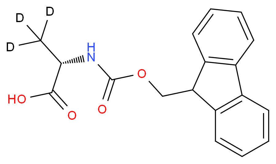 (2S)-2-{[(9H-fluoren-9-ylmethoxy)carbonyl]amino}(3,3,3-<sup>2</sup>H<sub>3</sub>)propanoic acid_分子结构_CAS_225101-67-7