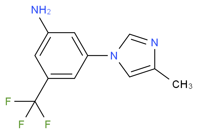 3-Amino-5-(4-methyl-1H-imidazol-1-yl)benzotrifluoride_分子结构_CAS_641571-11-1)