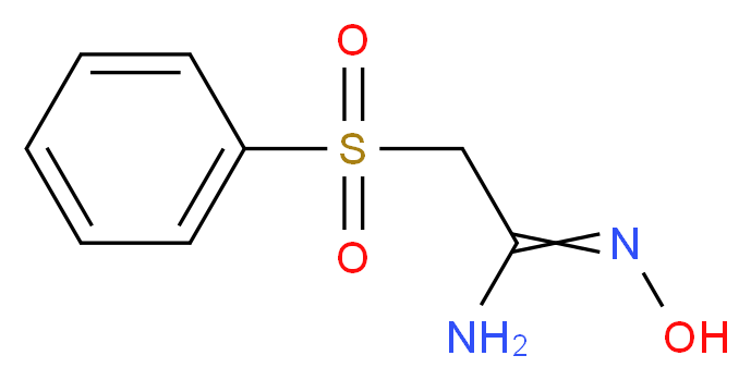 (Benzenesulphonyl)acetamide oxime 98%_分子结构_CAS_)