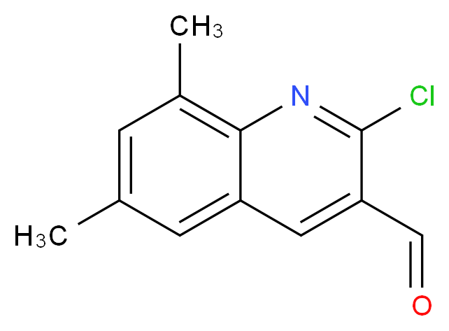 2-chloro-6,8-dimethylquinoline-3-carbaldehyde_分子结构_CAS_73568-31-7