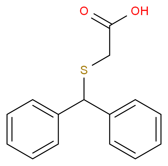 2-(Benzhydrylthio)acetic acid_分子结构_CAS_63547-22-8)