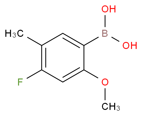 (4-Fluoro-2-methoxy-5-methylphenyl)boronic acid_分子结构_CAS_1207428-92-9)