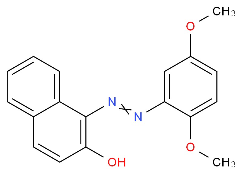 1-[2-(2,5-dimethoxyphenyl)diazen-1-yl]naphthalen-2-ol_分子结构_CAS_6358-53-8