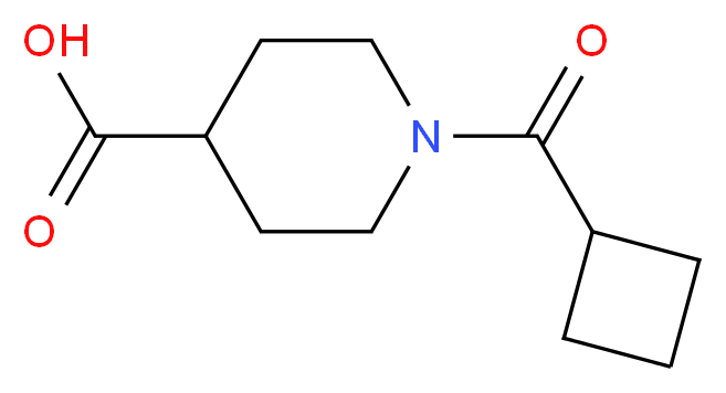 1-cyclobutanecarbonylpiperidine-4-carboxylic acid_分子结构_CAS_700815-60-7
