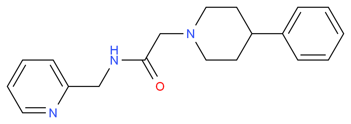 2-(4-phenyl-1-piperidinyl)-N-(2-pyridinylmethyl)acetamide_分子结构_CAS_)