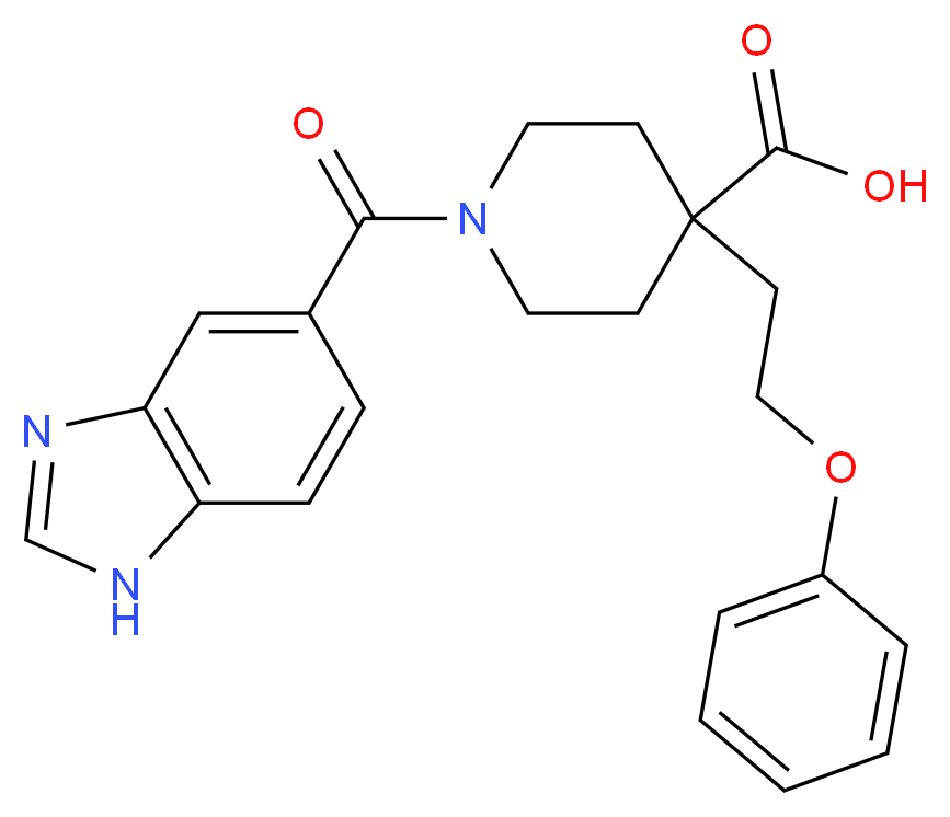 1-(1H-benzimidazol-5-ylcarbonyl)-4-(2-phenoxyethyl)piperidine-4-carboxylic acid_分子结构_CAS_)