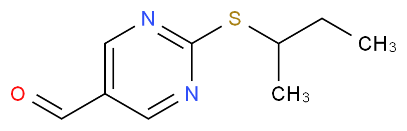 2-(butan-2-ylsulfanyl)pyrimidine-5-carbaldehyde_分子结构_CAS_915920-24-0