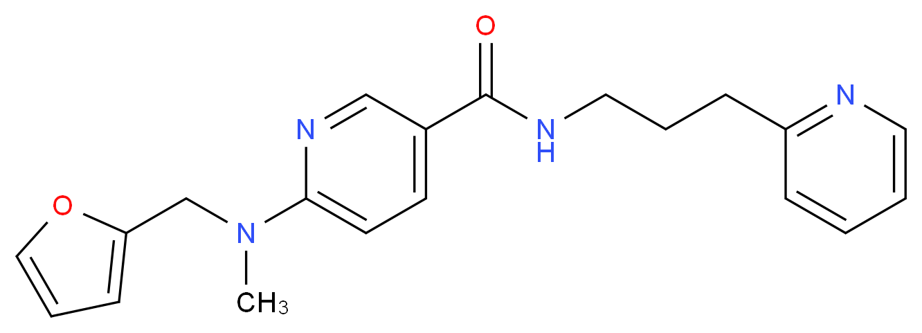 6-[(2-furylmethyl)(methyl)amino]-N-(3-pyridin-2-ylpropyl)nicotinamide_分子结构_CAS_)